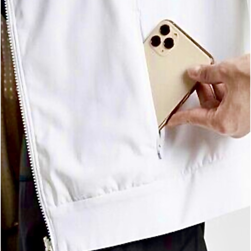 Athleta A-Game Reversible White Bomber Jacket - Picture 4 of 14
